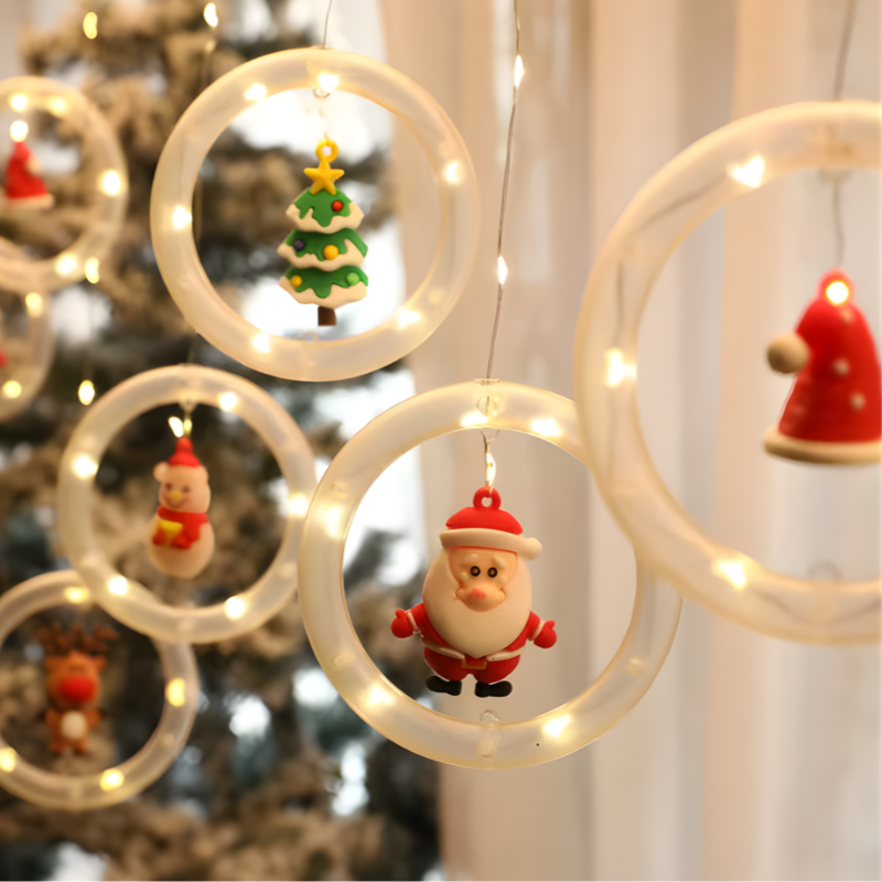 Farbenfrohe Lichterkette