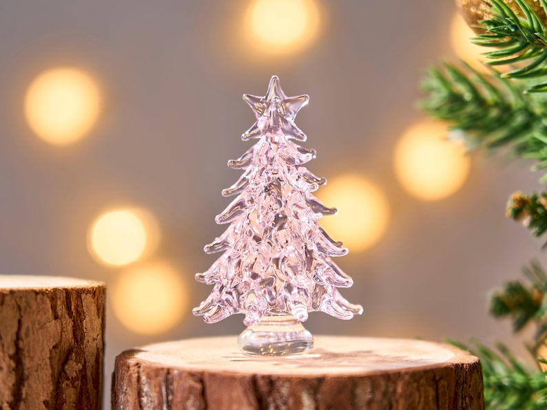 Glas-Weihnachtsbaum mit Beleuchtung