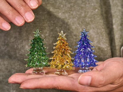 Glas-Weihnachtsbaum mit Beleuchtung
